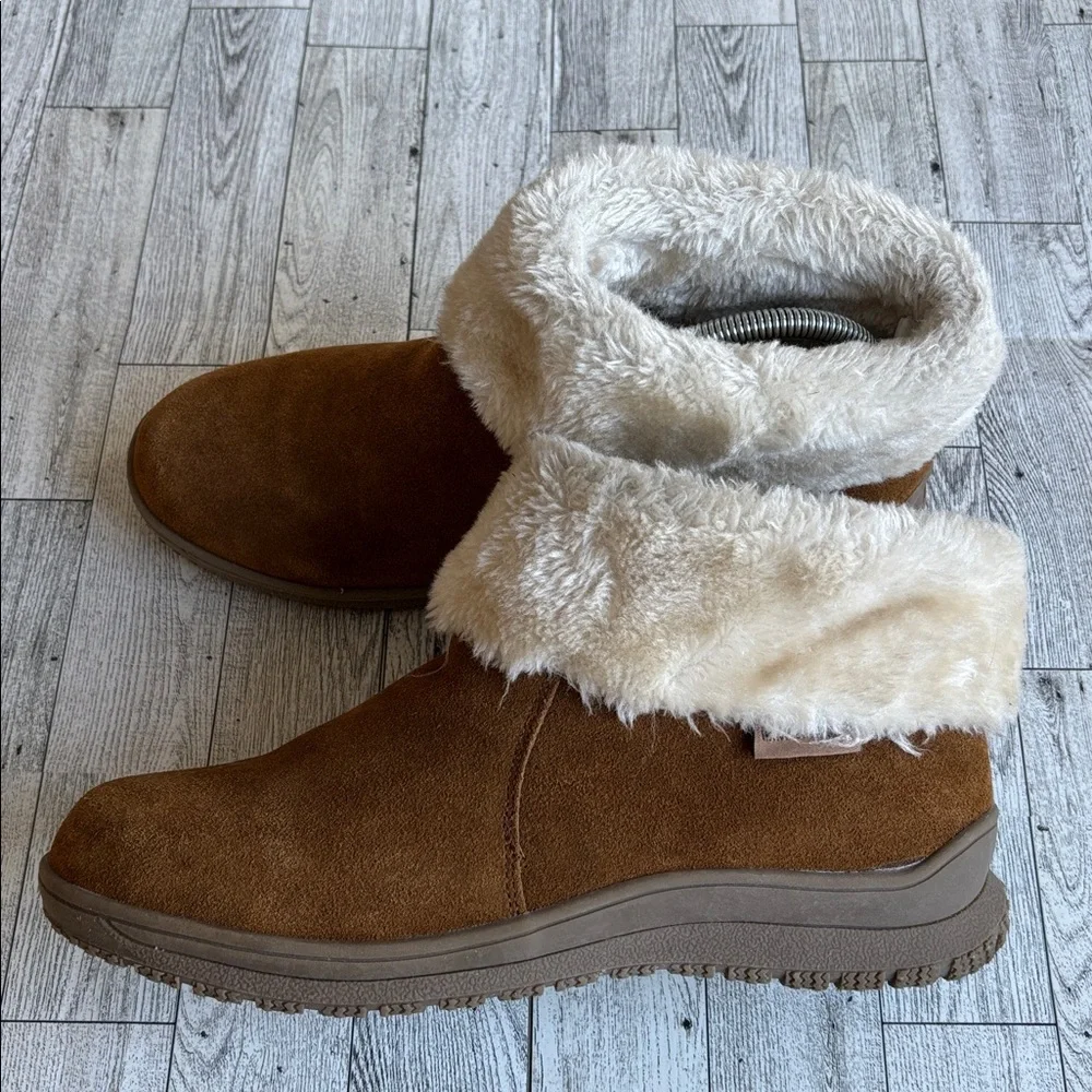 Minnetonka‎ Southtown Brown Suede Boots Water Resistant Ankle Bootie women’s 9